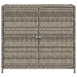 Gartenschrank Grau Poly Rattan 83x45x76cm