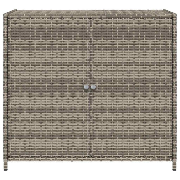 Gartenschrank Grau Poly Rattan 83x45x76cm