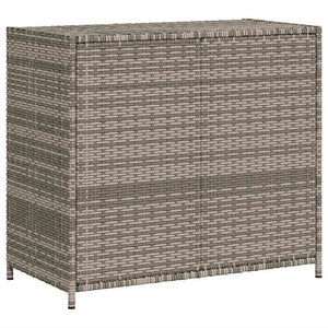 Gartenschrank Grau Poly Rattan 83x45x76cm