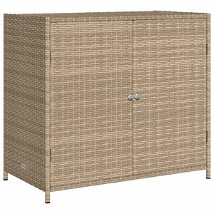 Gartenschrank Beige Poly Rattan 83x45x76 cm