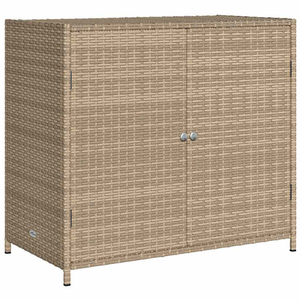 Gartenschrank Beige Poly Rattan 83x45x76 cm