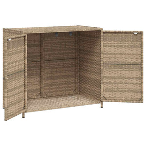 Gartenschrank Beige Poly Rattan 83x45x76 cm