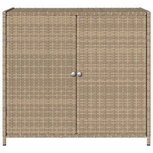 Gartenschrank Beige Poly Rattan 83x45x76 cm