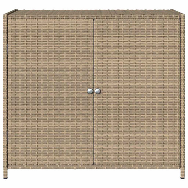 Gartenschrank Beige Poly Rattan 83x45x76 cm