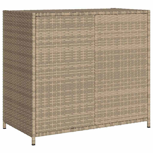 Gartenschrank Beige Poly Rattan 83x45x76 cm