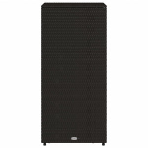 Gartenschrank Schwarz Poly Rattan 50x55x115cm