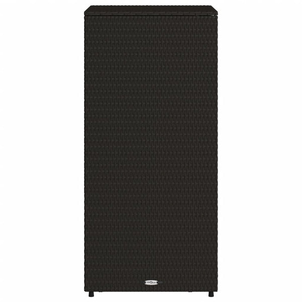 Gartenschrank Schwarz Poly Rattan 50x55x115cm
