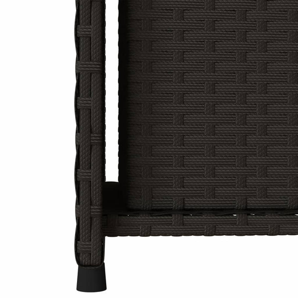 Gartenschrank Schwarz Poly Rattan 50x55x115cm