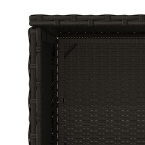 Gartenschrank Schwarz Poly Rattan 50x55x115cm