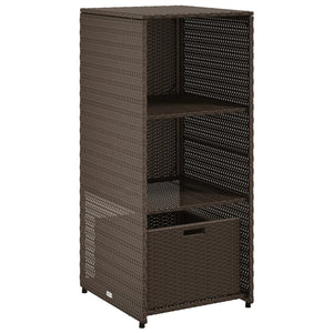 Gartenschrank Braun Poly Rattan 50x55x115cm