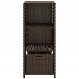 Gartenschrank Braun Poly Rattan 50x55x115cm