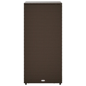 Gartenschrank Braun Poly Rattan 50x55x115cm