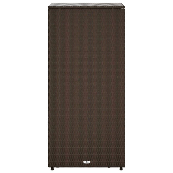 Gartenschrank Braun Poly Rattan 50x55x115cm
