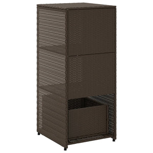 Gartenschrank Braun Poly Rattan 50x55x115cm