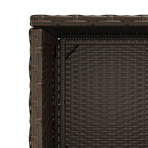 Gartenschrank Braun Poly Rattan 50x55x115cm
