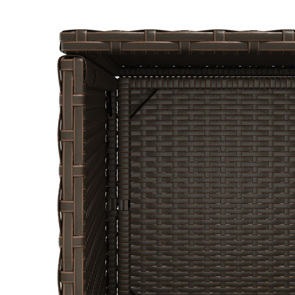 Gartenschrank Braun Poly Rattan 50x55x115cm