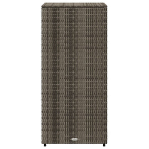 Grauer Gartenschrank Poly Rattan 50x55x115cm