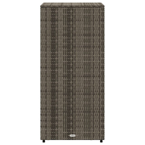 Grauer Gartenschrank Poly Rattan 50x55x115cm