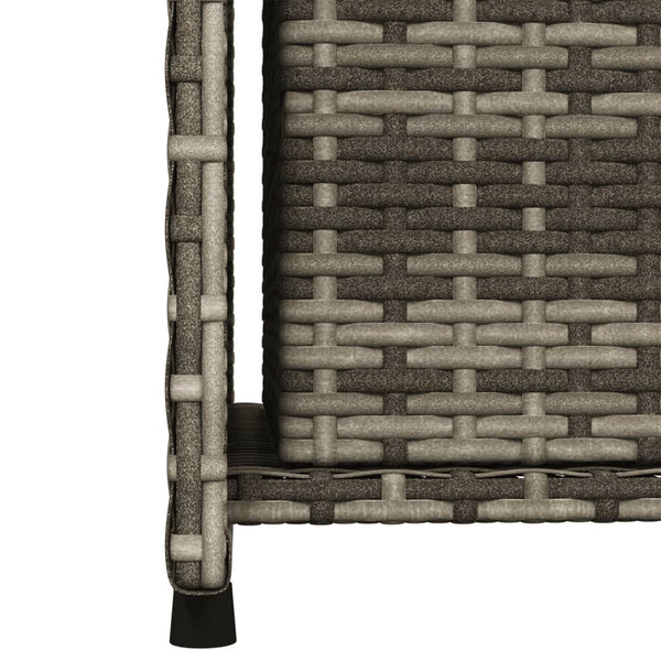 Grauer Gartenschrank Poly Rattan 50x55x115cm