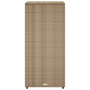 Gartenschrank Beige Poly Rattan 50x55x115cm