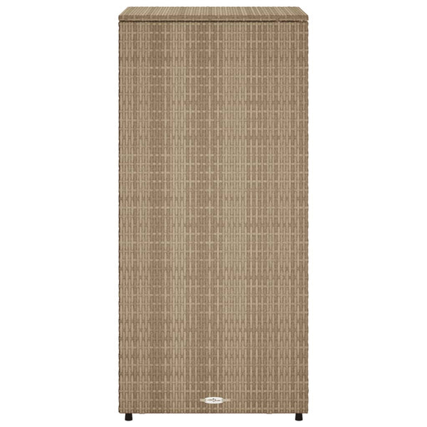 Gartenschrank Beige Poly Rattan 50x55x115cm
