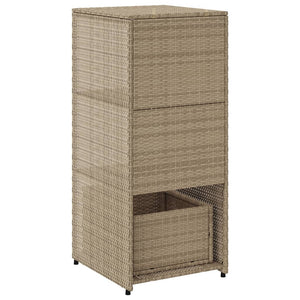 Gartenschrank Beige Poly Rattan 50x55x115cm