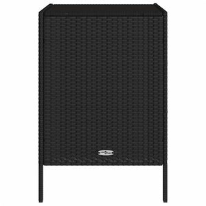 Gartenschrank Schwarz Poly Rattan 55x59x80cm