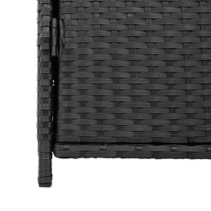 Gartenschrank Schwarz Poly Rattan 55x59x80cm