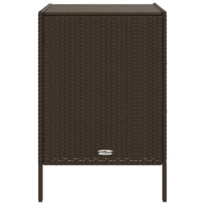 Gartenschrank Braun Poly Rattan 55x59x80cm