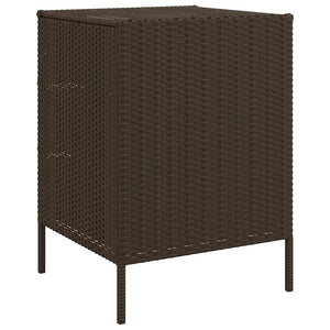 Gartenschrank Braun Poly Rattan 55x59x80cm