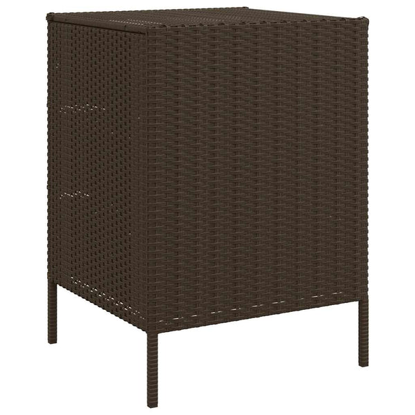 Gartenschrank Braun Poly Rattan 55x59x80cm