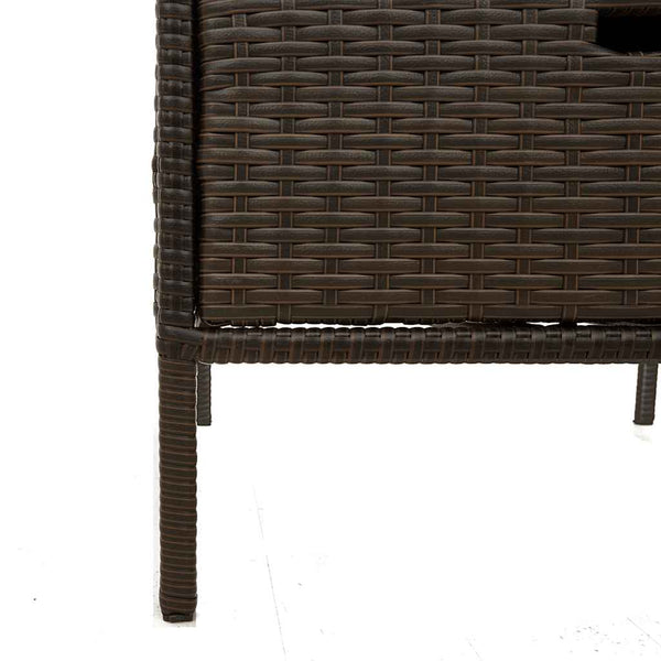 Gartenschrank Braun Poly Rattan 55x59x80cm