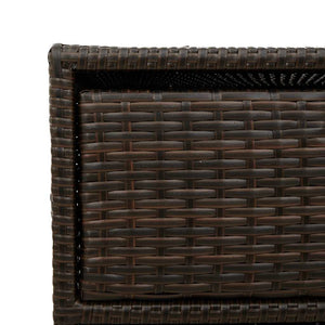 Gartenschrank Braun Poly Rattan 55x59x80cm