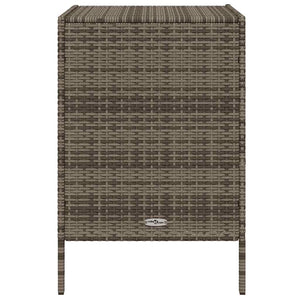 Gartenschrank Grau Poly Rattan 55x59x80cm