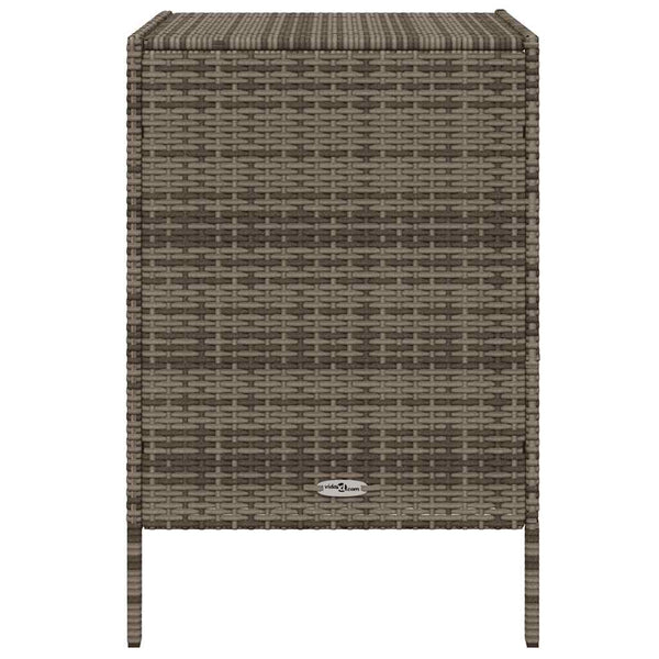 Gartenschrank Grau Poly Rattan 55x59x80cm