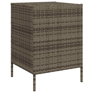Gartenschrank Grau Poly Rattan 55x59x80cm