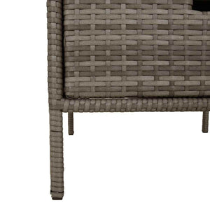 Gartenschrank Grau Poly Rattan 55x59x80cm