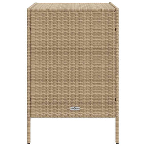 Beiger Gartenschrank Poly Rattan 55x59x80cm