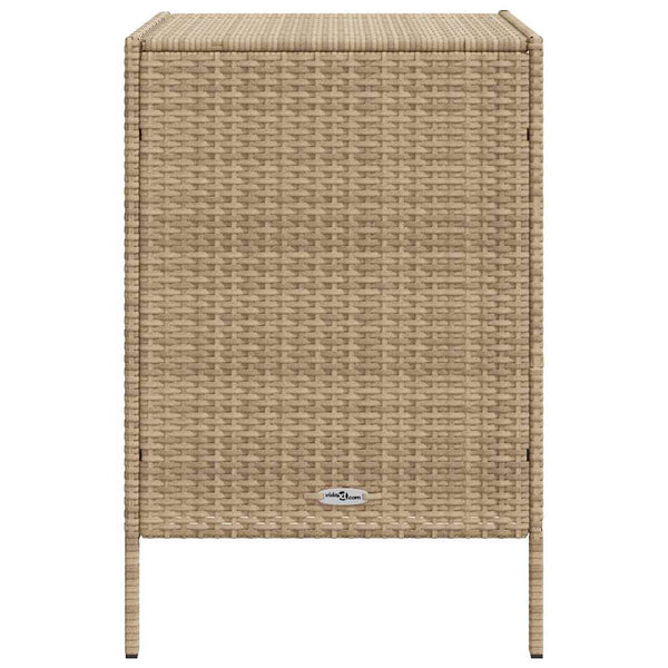 Beiger Gartenschrank Poly Rattan 55x59x80cm