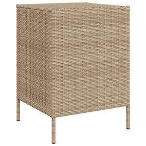 Beiger Gartenschrank Poly Rattan 55x59x80cm