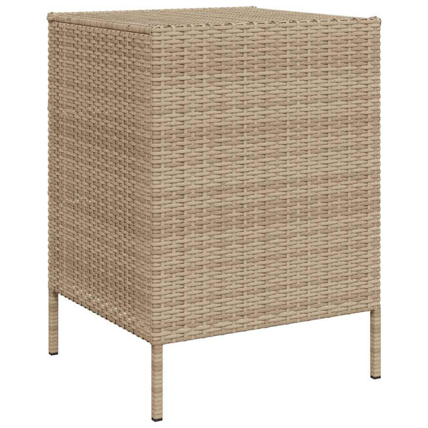 Beiger Gartenschrank Poly Rattan 55x59x80cm