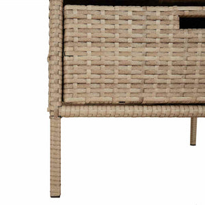 Beiger Gartenschrank Poly Rattan 55x59x80cm