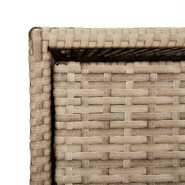 Beiger Gartenschrank Poly Rattan 55x59x80cm