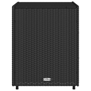Gartenschrank Schwarz Poly Rattan 55x59x69cm