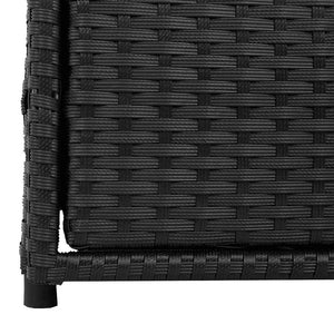Gartenschrank Schwarz Poly Rattan 55x59x69cm