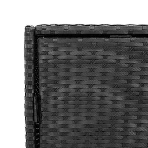 Gartenschrank Schwarz Poly Rattan 55x59x69cm
