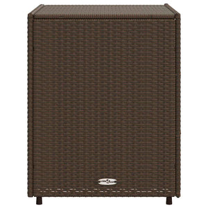 Gartenschrank Braun Poly Rattan 55x59x69cm