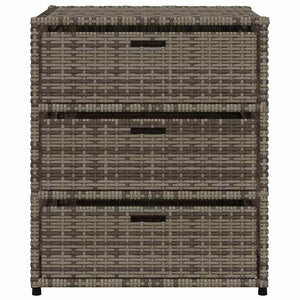 Gartenschrank Grau Poly Rattan 55x59x69cm