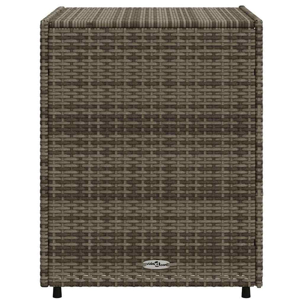 Gartenschrank Grau Poly Rattan 55x59x69cm