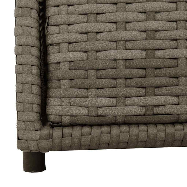 Gartenschrank Grau Poly Rattan 55x59x69cm